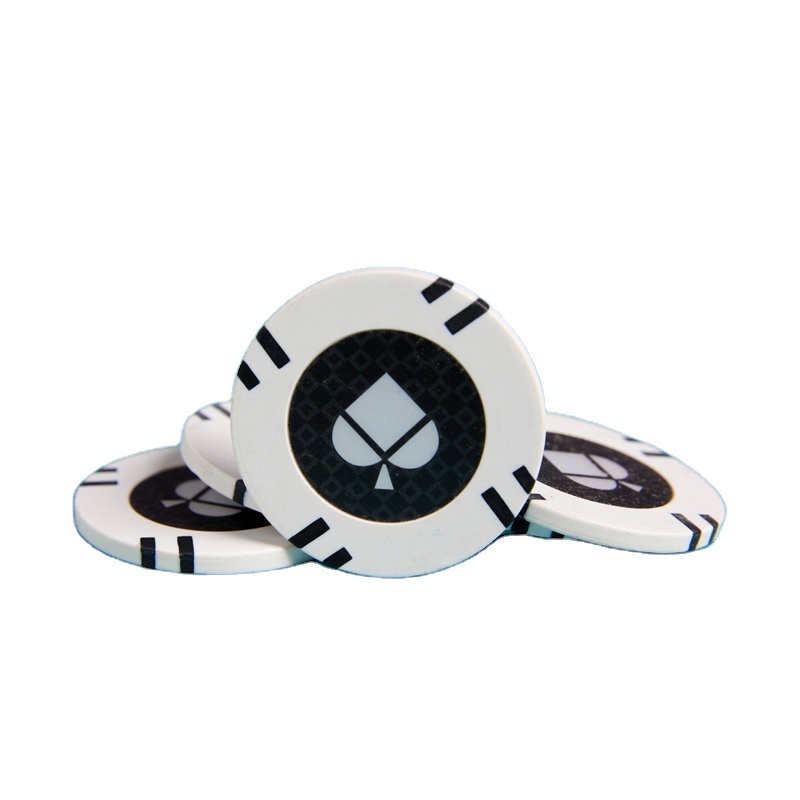 Custom Ceramic Poker Chips Round Shape 10g Weight with 39mm, 12g Weight with 43mm