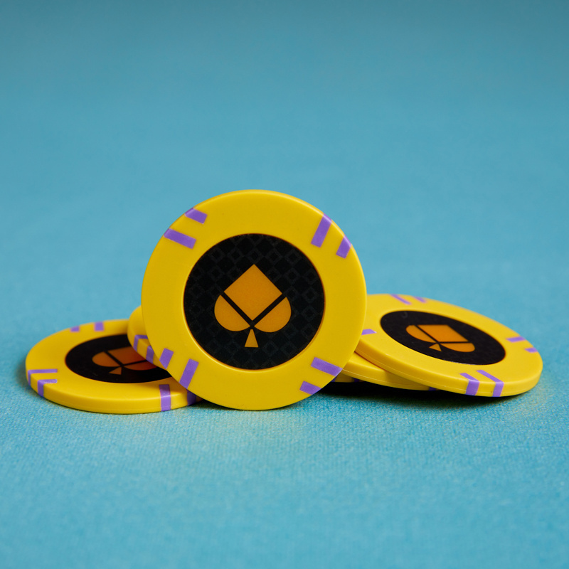 Custom Ceramic Poker Chips Round Shape 10g Weight with 39mm, 12g Weight with 43mm