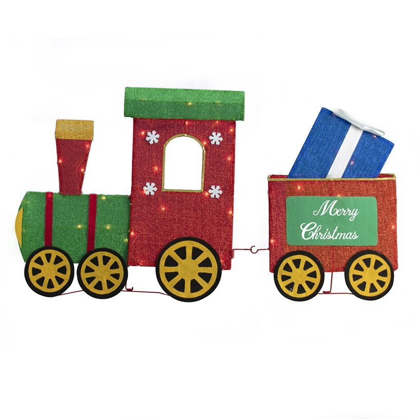 Value Promotion Christmas 3D Led seasonal Train  Motif Lights For Home decoration