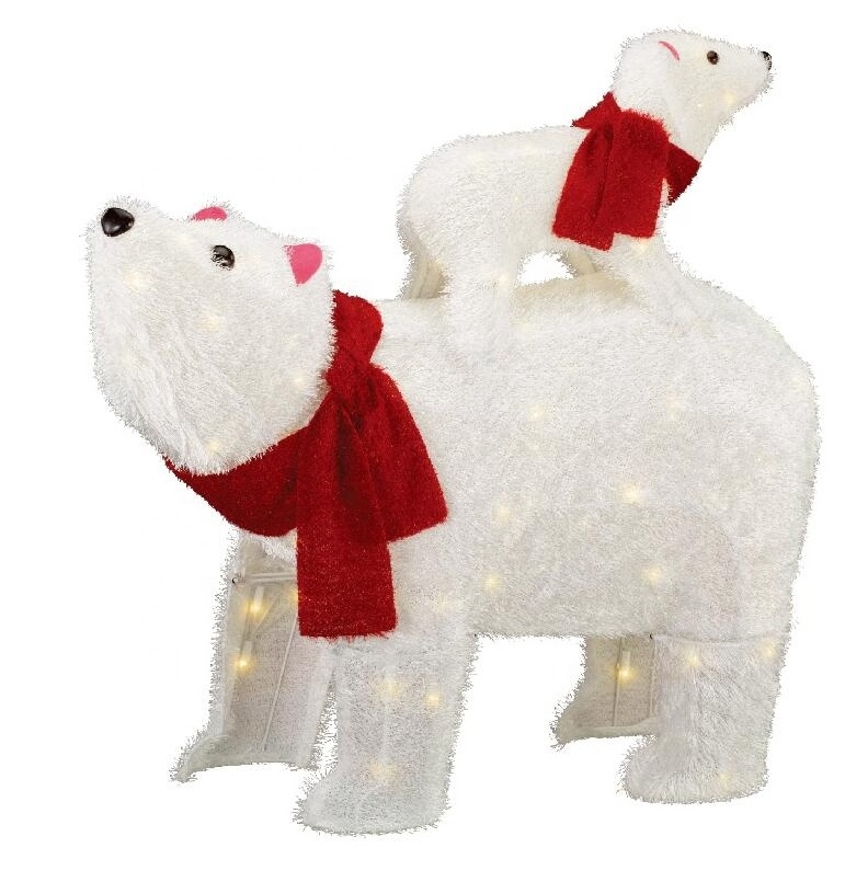 New Year Led 2PK 100L polar bear Christmas motif light for home decor