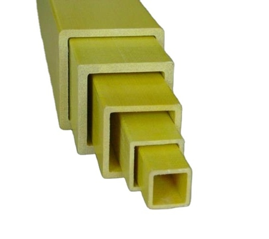 High strength FRP GRP pultruded square pipe glassfiber tube FRP square or rectangular fiberglass pipe tube China manufacturer