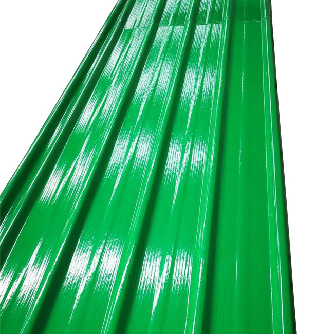 Machine made Fiberglass corrugated roof panel GEI coating FRP sheet