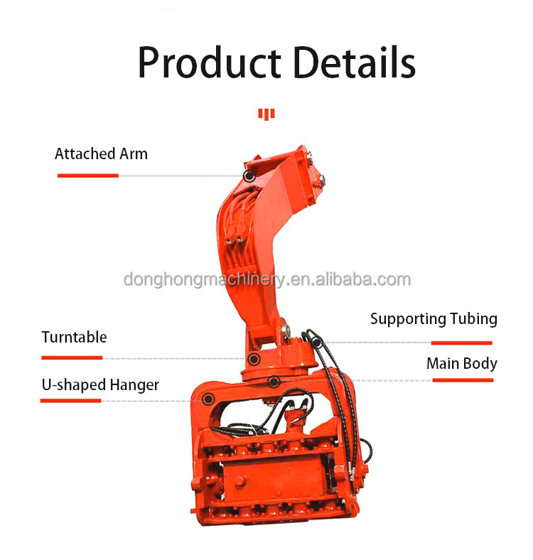 DHG-350 Excavator Hydraulic Pile Hammer For Excavator Attachment Sheet Pile Machine For Sale