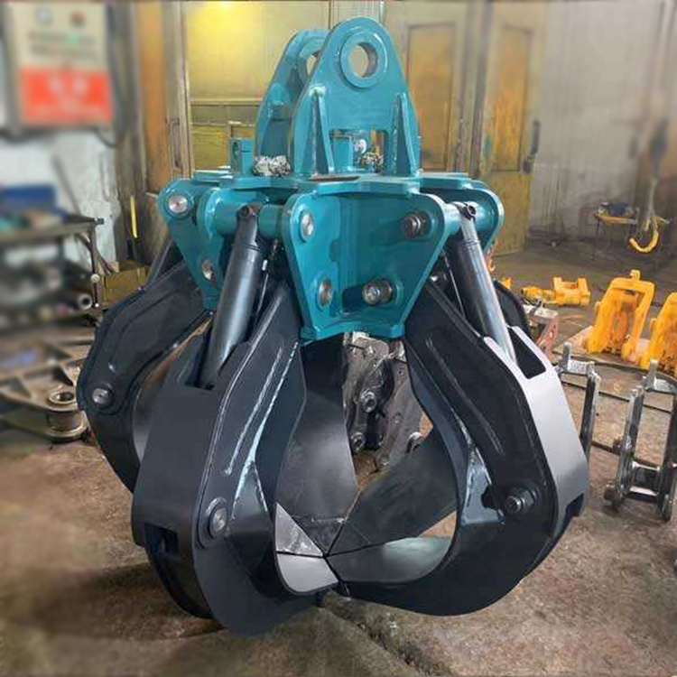 DHG Hydraulic Grapple Excavator Grab Bucket Scrap Grapple 4/5/6 Claws Customizable Orange Peel Grapple