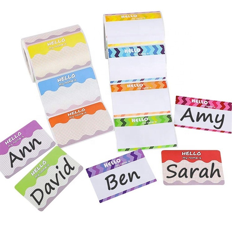 Personalized Custom Roll Logo name Label  Tag Name Sticker For Kids