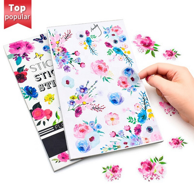 High quality custom printing full color journaling activity rewards kids happy planner reusable sticker book