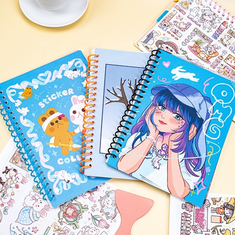 Custom pink art book collection cute style sticker books for collecting and organizing sticker