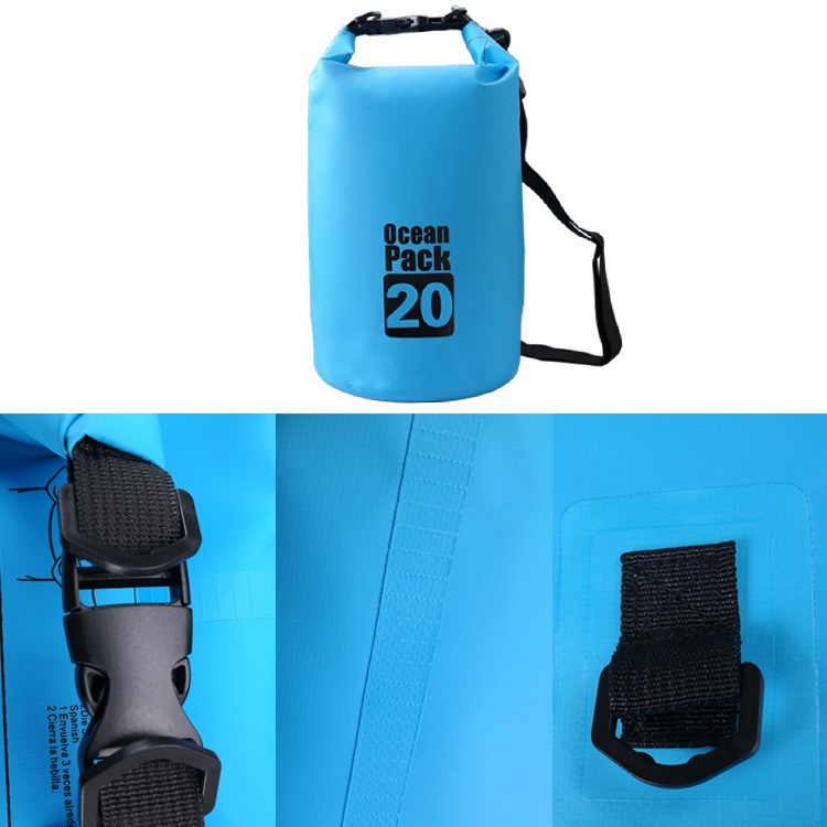 Roll Top Compression Dry Gear Backpack Camping Waterproof Dry Bag Backpack 20L