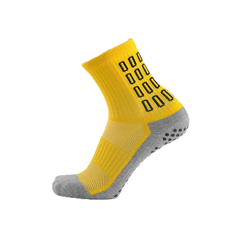 2023 New Glue Design Anti slip Men's crew Sports Socks Breathable and Sweat-absorbing Football Socks