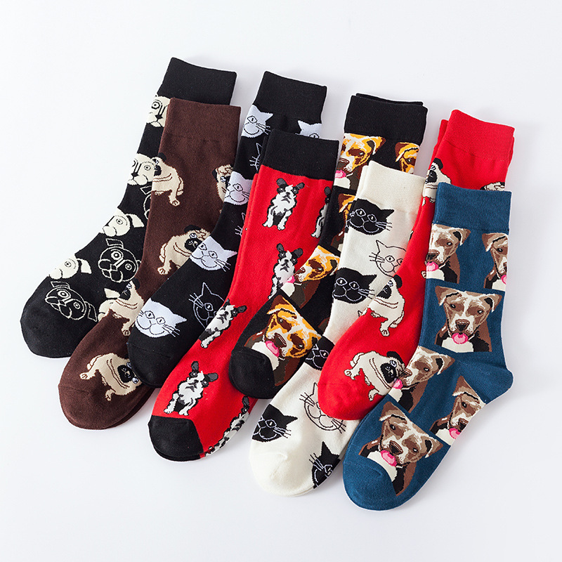 Wholesale Comfortable Colored Socks Thin Men Cotton Animal Womens Socks Character Happy Novelty Socks