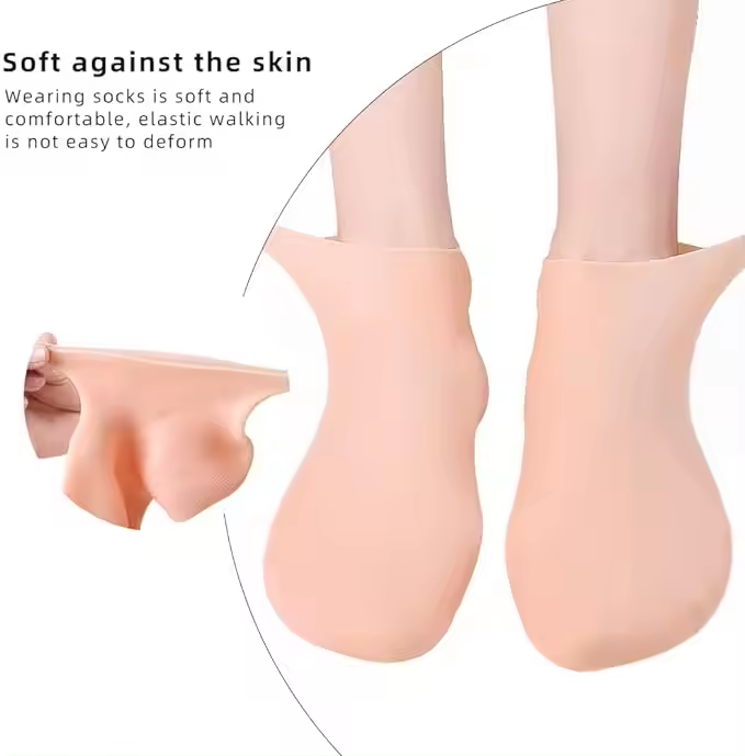 silicone socks for women moisturizing foot ankle gel Aloe for Dry Cracked Anti-slip Waterproof Socks