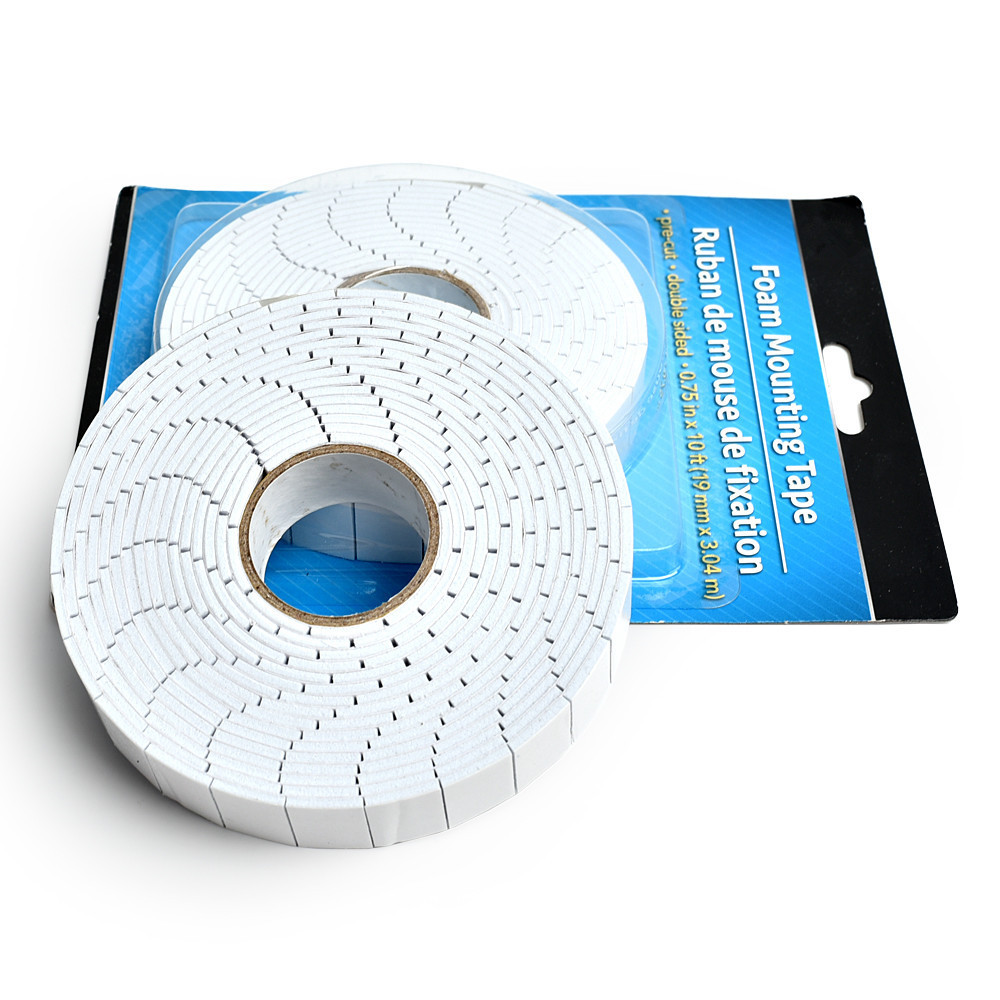 Custom 1.8mm/2mm Thickness Double Sided Acrylic EVA Foam Mounting Tape Pre-Cut with Waterproof Pressure Sensitive Adhesive