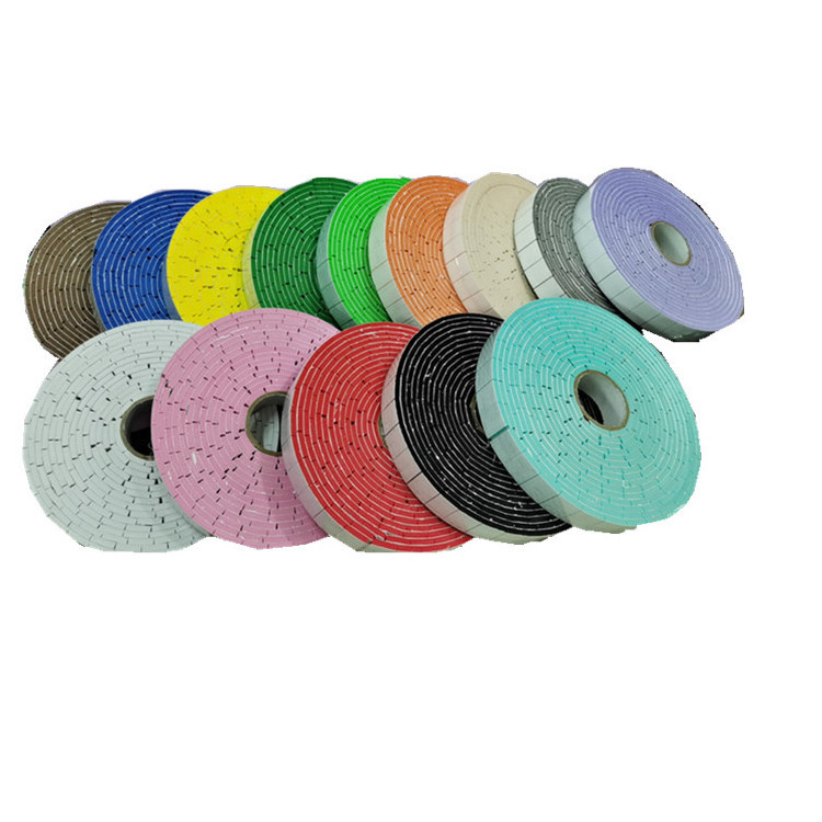 Pre cut 14 kinds Colors Roll rectangular 2mm thickness Pressure Sensitive double Sided Self-Adhesive EVA Foam Tape