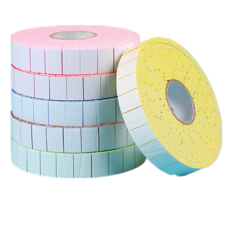 Pre cut 14 kinds Colors Roll rectangular 2mm thickness Pressure Sensitive double Sided Self-Adhesive EVA Foam Tape