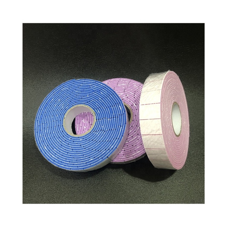 2mm Pre cutting rectangular shapes double sided adhesive sticky colorful EVA foam tape squares for birthday cake