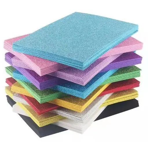 Custom 1mm Cuttable self adhesively and stick rollos shinny high density wide colorful eva foam rubber sheet