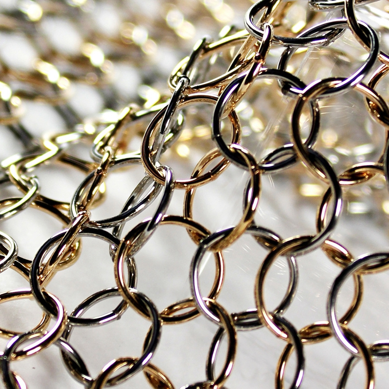 12mm hole stainless steel ring mesh metal chain mail fabric -W