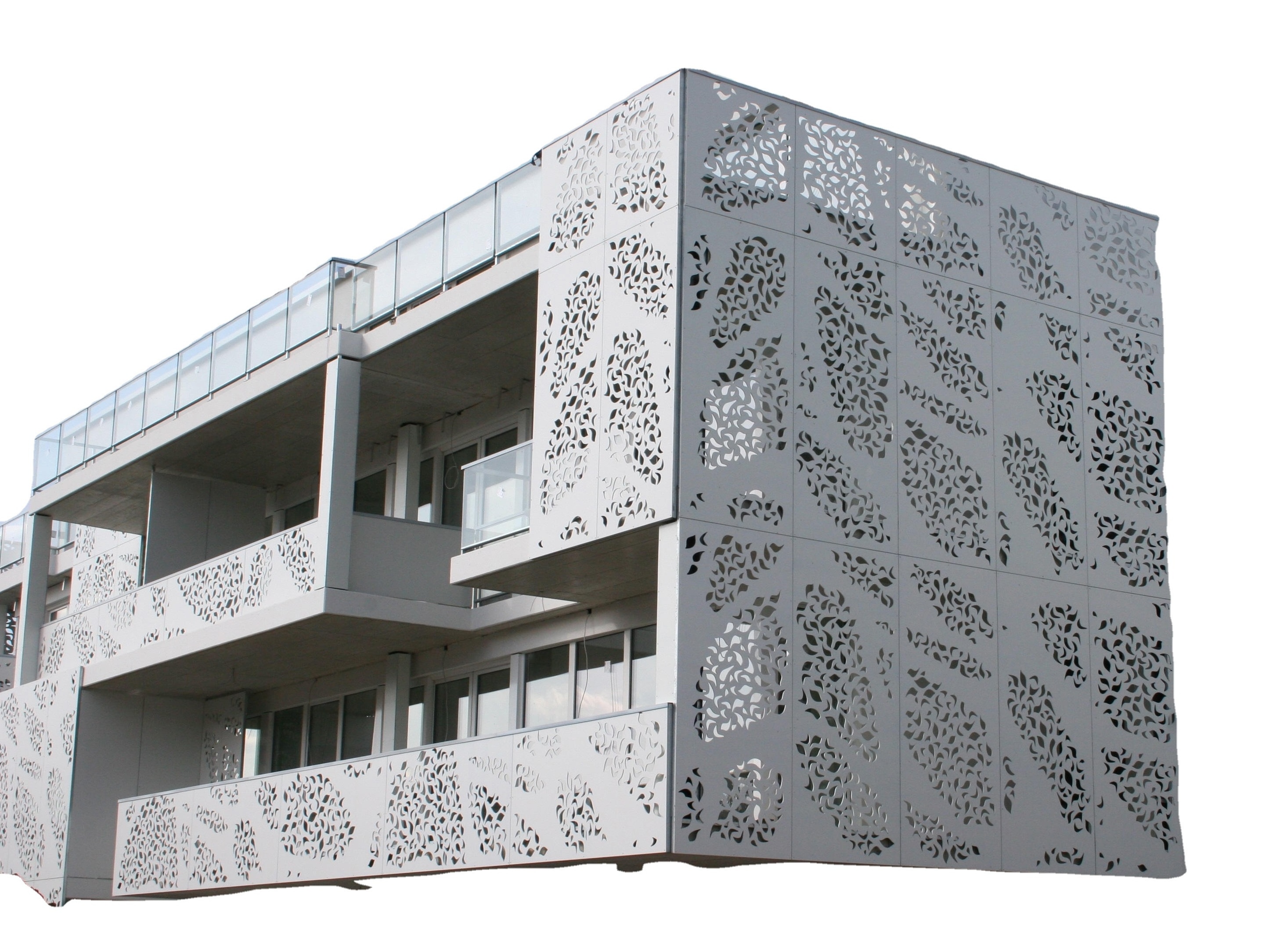 Customization  Perforated Punched Aluminum  Curtain Wall Exterior Facade Cladding Materials Metal Wall Cladding Panels