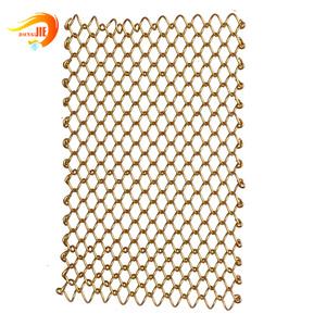 20 mm hole stainless steel ring mesh metal chain mail fabric -W