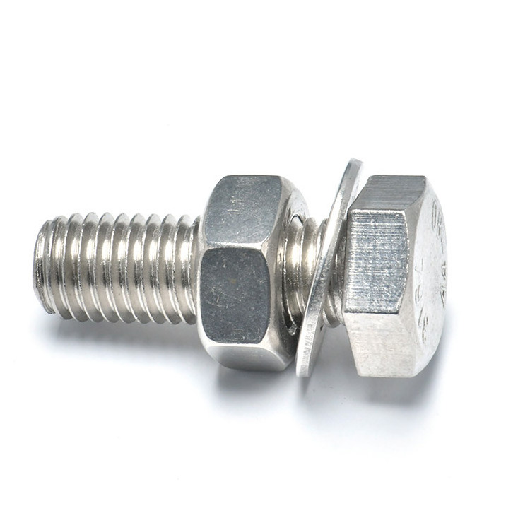 Good Quality Din933 10.9 Bolts Stainless Steel Screw Bolt For Building Washer SS Bolts and Nuts