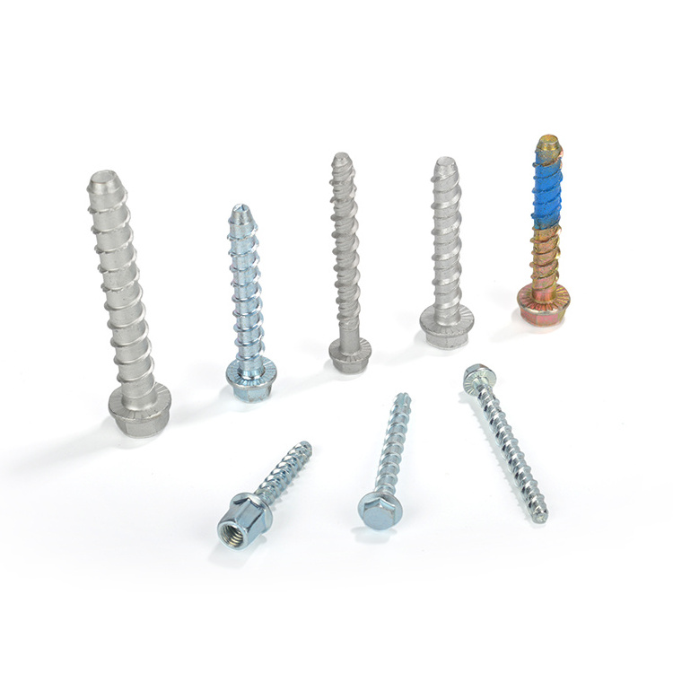 Manufacturing hex flange concrete screw anchor stainless steel screws and fasteners machine screw