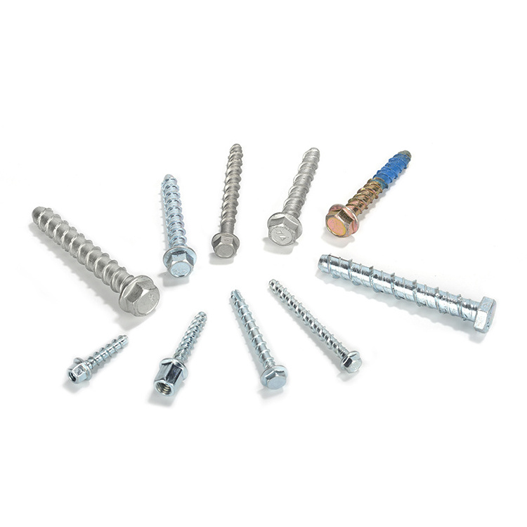 Manufacturing hex flange concrete screw anchor stainless steel screws and fasteners machine screw