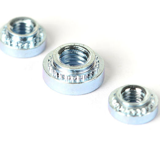 DongJi OEM&ODM M10 Clinching Rivet Nut Stainless Steel Standard Stock Hex Lock Clinch Nut round flange nuts