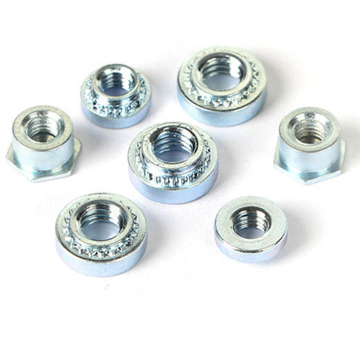 DongJi OEM&ODM M10 Clinching Rivet Nut Stainless Steel Standard Stock Hex Lock Clinch Nut round flange nuts