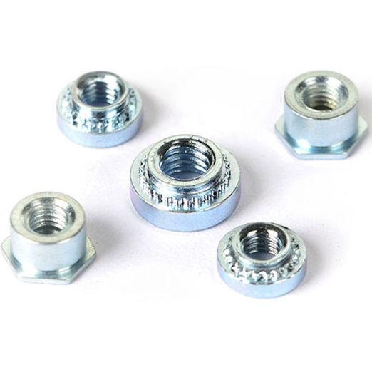 DongJi OEM&ODM M10 Clinching Rivet Nut Stainless Steel Standard Stock Hex Lock Clinch Nut round flange nuts