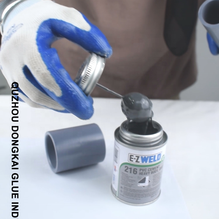 dongkai PVC pipe cement USA quality gray color PVC pipe glue high pressure resistance PVC glue for water pipe gray  good glue