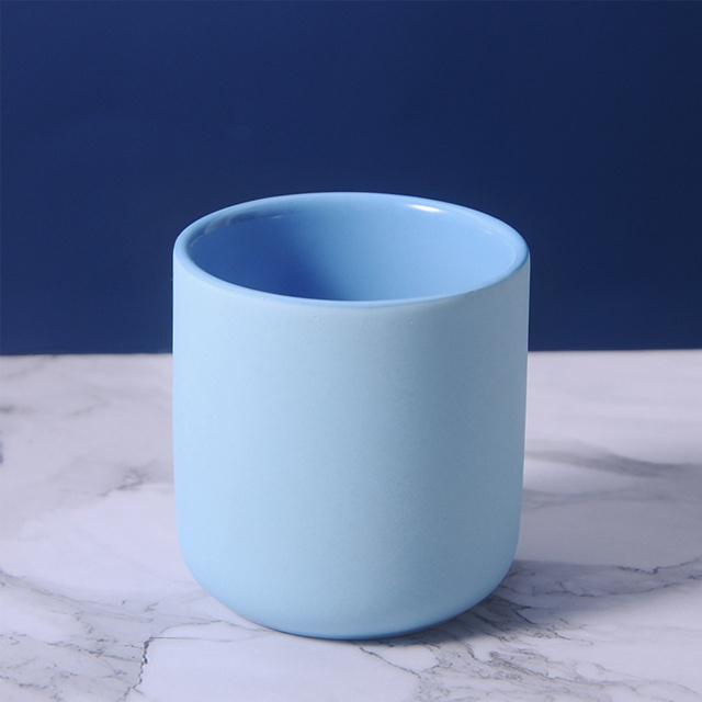 Luxury Tin Blue Heart Shaped Cheap Candle Cup Textured With Box Packaging