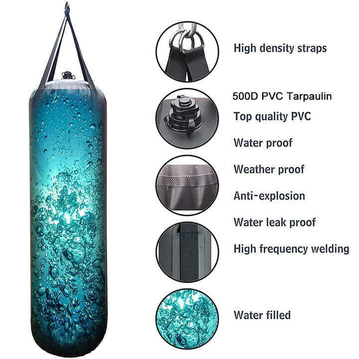 Factory Custom Heavy Durable Inflatable Hanging Column Sport Fitness Punching Kick Aqua Boxing Water Bag Training Weight Bag