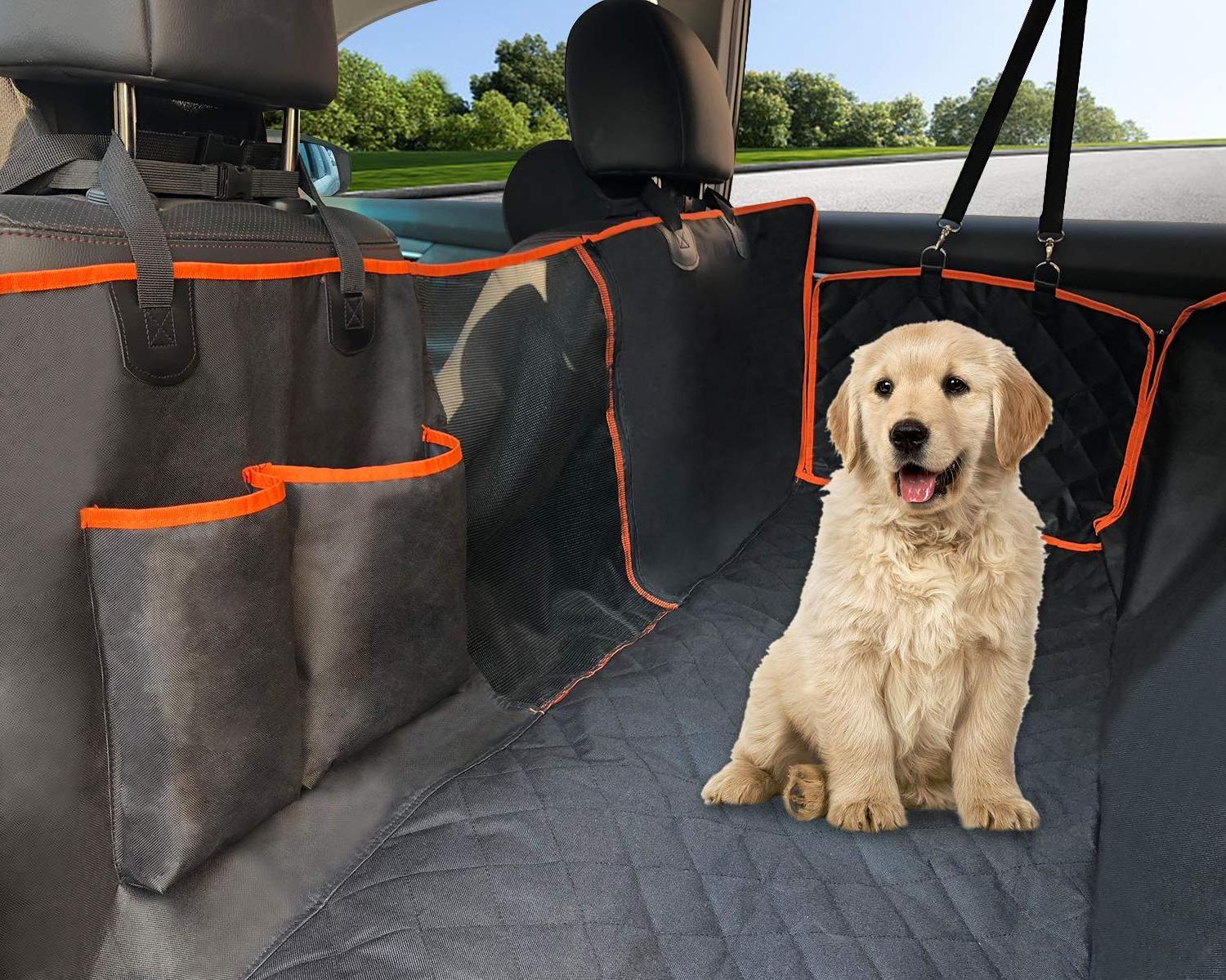 Wholesale Travel Black  Large Oxford Waterproof Dog Car Seat Cover Pet Car Seat Cover For Back Seat