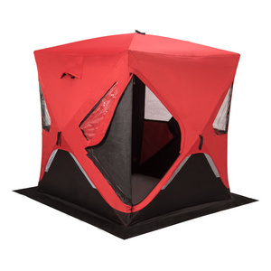 Outdoor Oamo Portable Folding  Insulated  Automatic Pop Up  Ice Cube Winter Fishing TentIce Fishing Tent For 3-4 Person