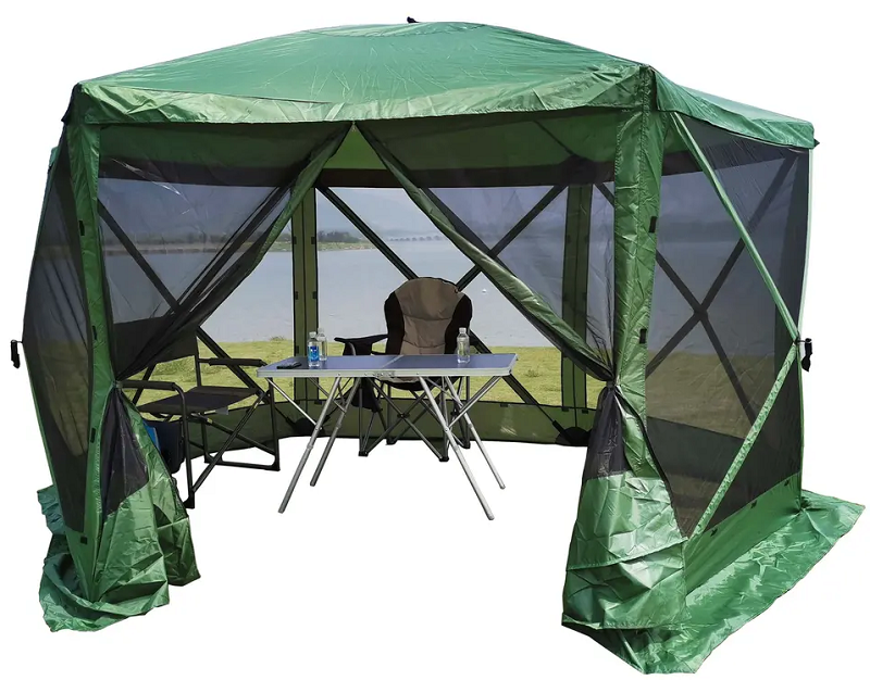 Pop Up Sun Shelter Family Tent With Windproof Ropes Outdoor Camping Tent Canopy 6-8 Person Screen House Room