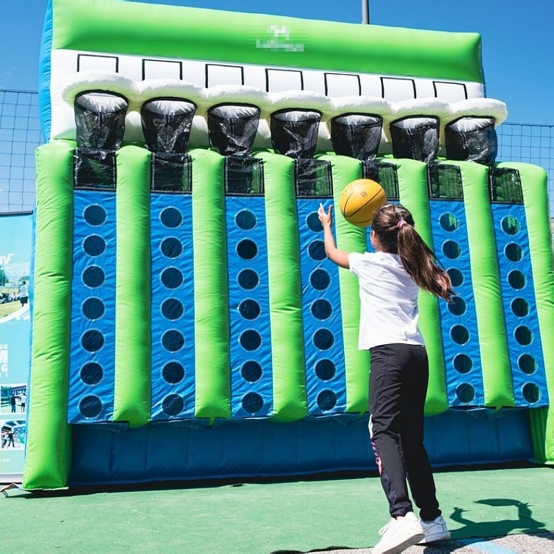 Inflatable Basketball Connect 4 Shots Game Basket Shoot Four Puissance Team Building Inflatable Hard Version