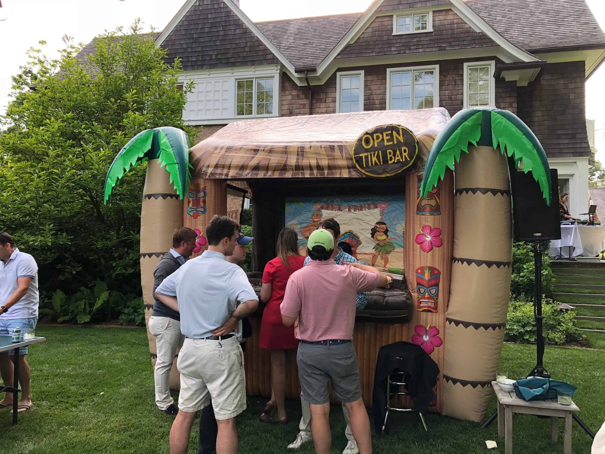 Outdoor Backyard Summer Party Used Portable Inflatable Tiki Hut Bar Display Bar Inflatable Booth Bar