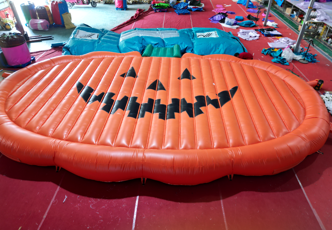 Giant Inflatable Mat Pumpkin Sunflower Strawberry Apple Corn Jump Pad Pillows Jumping Pillow  Air Jumper Bounce Pad Farm Use