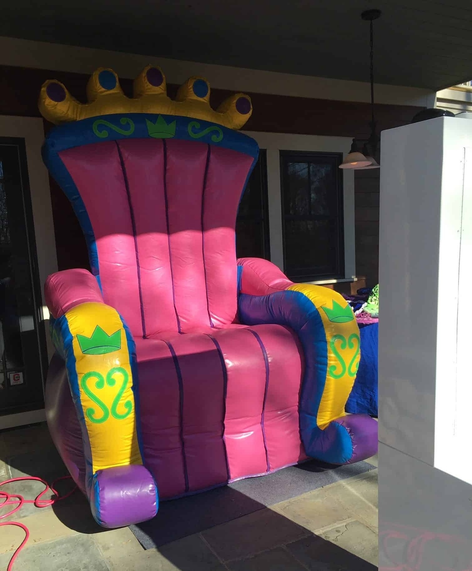 PVC Tarpaulin Kiddie Air Couch Throne Inflatable sofa Kids Birthday Party King Queen Princess Inflatable Chairs Balloon Chair