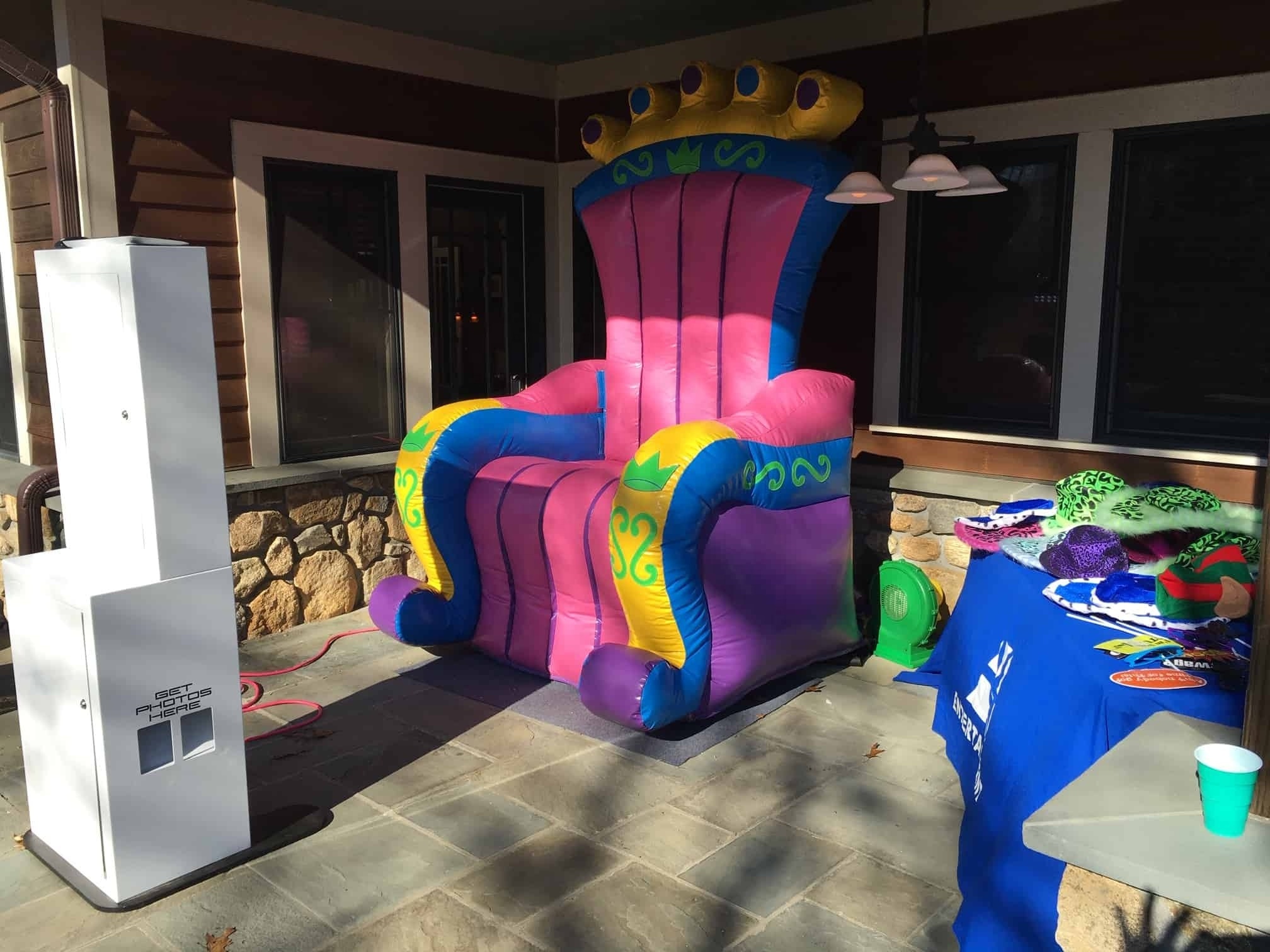 PVC Tarpaulin Kiddie Air Couch Throne Inflatable sofa Kids Birthday Party King Queen Princess Inflatable Chairs Balloon Chair