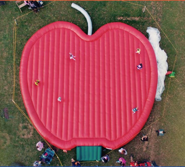 Giant Inflatable Mat Pumpkin Sunflower Strawberry Apple Corn Jump Pad Pillows Jumping Pillow  Air Jumper Bounce Pad Farm Use