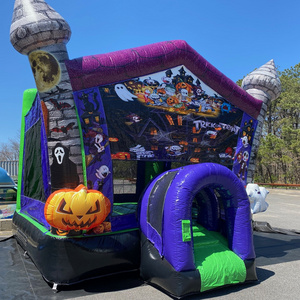 Inflatable Halloween Party Flying Ghost Jack-O-Lantern Haunted House Pumpkin Bounce House