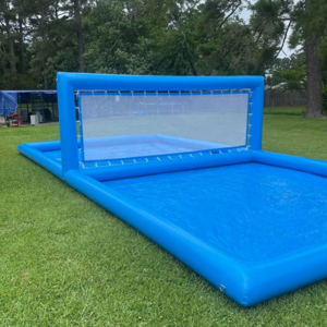 Commercial Playground Outdoor Water Aqua Inflatable Volleyball Court Pool Rental