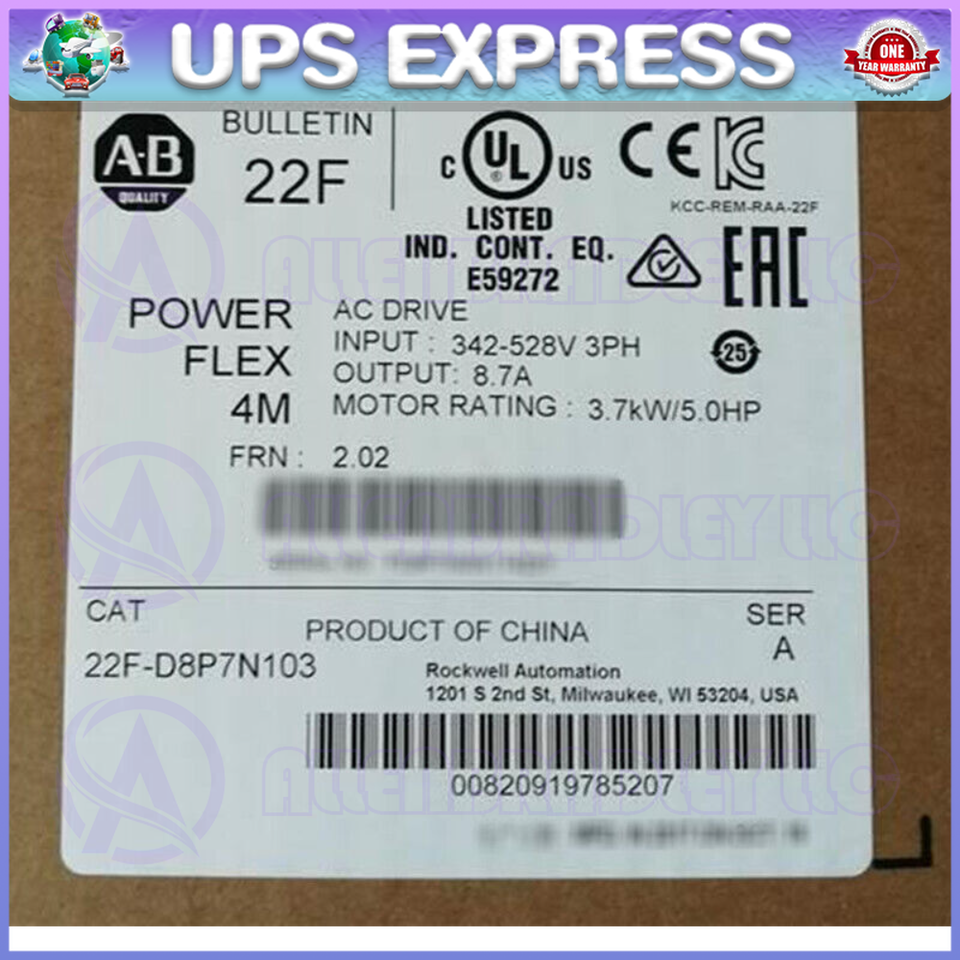 22F-D8P7N103 Allen Bradley PowerFlex 4M-3.7 kW (5 HP) AC Drive Spot Goods