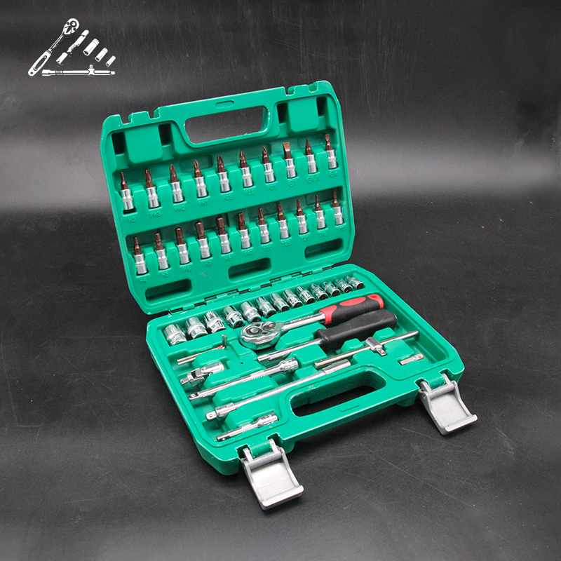 hot sale 1/4 Inch Drive 46pcs S2 Bits Socket set with 72 teeth ergononical ratchet