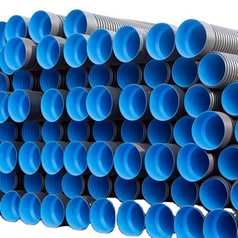 Sn8 Sn4 400mm 500mm 800mm 1000mm Large Diameter Hdpe Double Wall Corrugated Pipe Hdpe Culvert Pipe