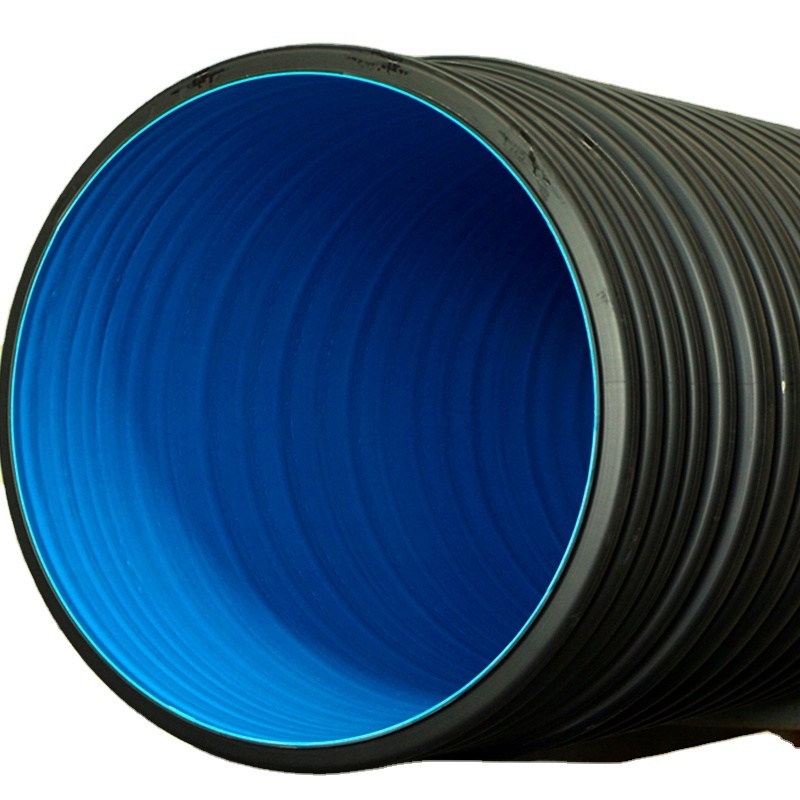 Sn8 Sn4 400mm 500mm 800mm 1000mm Large Diameter Hdpe Double Wall Corrugated Pipe Hdpe Culvert Pipe