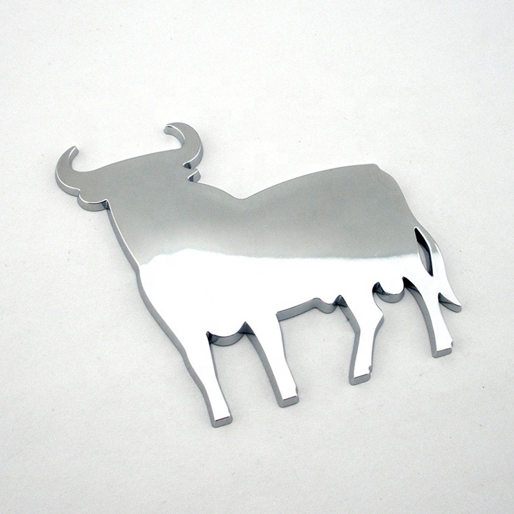 3D Plate chrome car sticker metal bull stickers auto taurus emblem