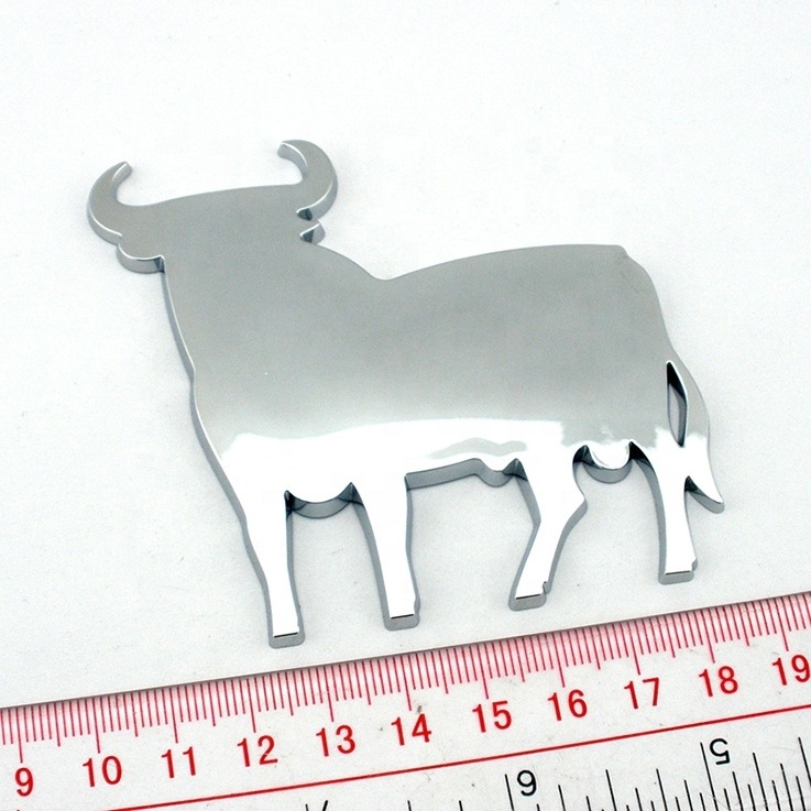 3D Plate chrome car sticker metal bull stickers auto taurus emblem