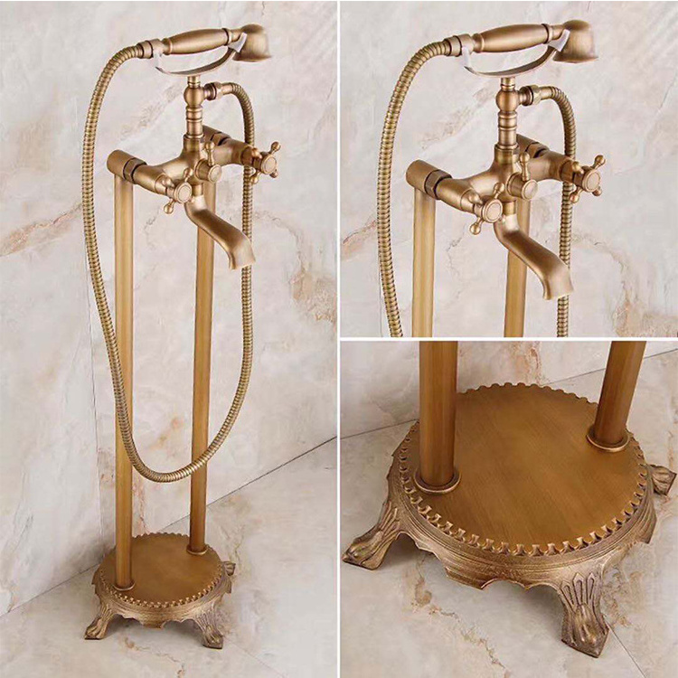 Bronze Bathtub Faucet Free Standing Faucet Set Shower Mixer Freestanding Bathtub Faucet